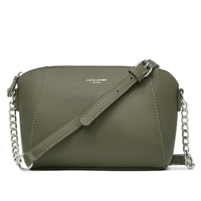 David Jones - Petit sac à main bandoulière cuir crocodile pour femme