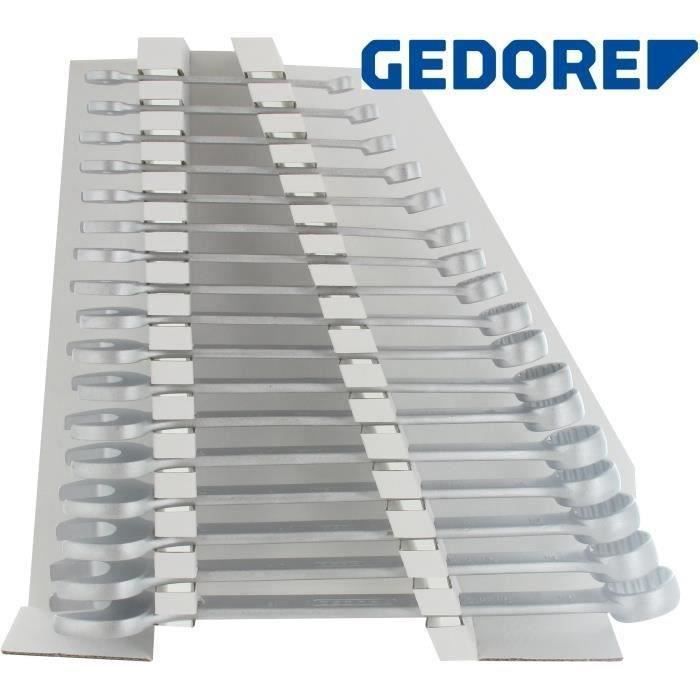 Jeu de 17 clés mixtes GEDORE, en dimensions métrique, de 6 à 22mm