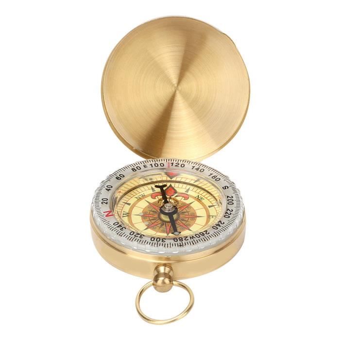 Boussole Nautique Ancienne En Laiton – 3 Pouces – Reproduction – Cadre Idéal