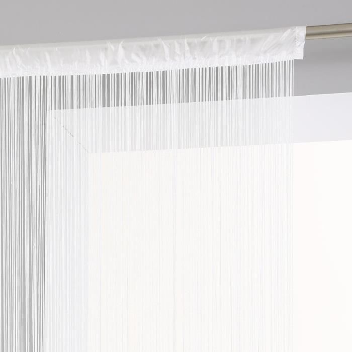 Rideau fil - 90 x 200 cm - Blanc - Cdiscount Maison