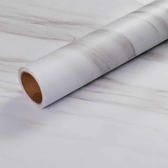 Papier Adhésif Pour Meubles Hode Blanc Brillant 40x300cm - Vinyle Imperméable, Autocollant Pour Cuisine, SDB