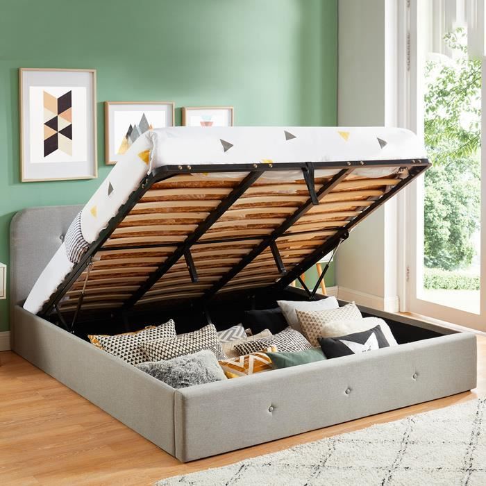 Lit Coffre 180x200 Cm Gris Clair Avec Tete De Lit Sommier A Lattes Collection Kate Achat Vente Structure De Lit Lit Coffre 180x200 Cm Gris Cdiscount Habitat et jardin.com vous propose un ligne complète de lit :lit gigogne, lit fer forgé, lit en bois ou encore lit mezzanine et lit combiné pour vous accompagnez. eur