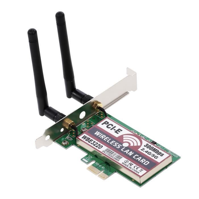 Carte Lan Sans Fil Carte Reseau Wifi Avec Antennes A Gain Eleve Carte Ap 300m Carte Pci E 5 Prix Pas Cher Cdiscount