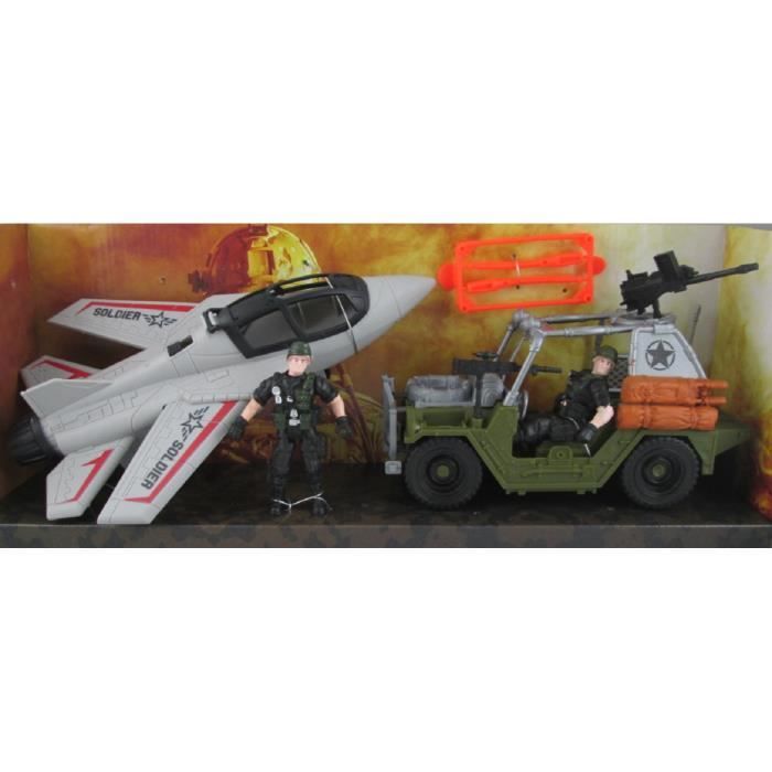 260er Set soldats figurines militaire armée Figurines voiture avion Drapeau Set