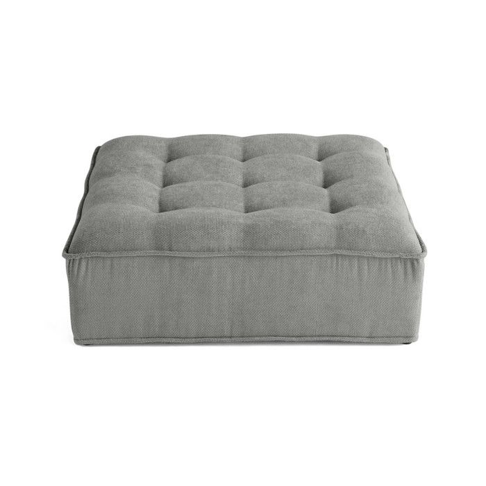 Marisol - pouf modulable - velours texturé - Gris
