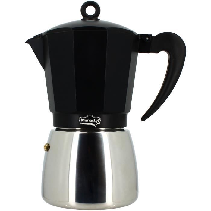 Cafetière Italienne MENASTYL 3935072 Aluminium 12 tasses Tous feux dont induction