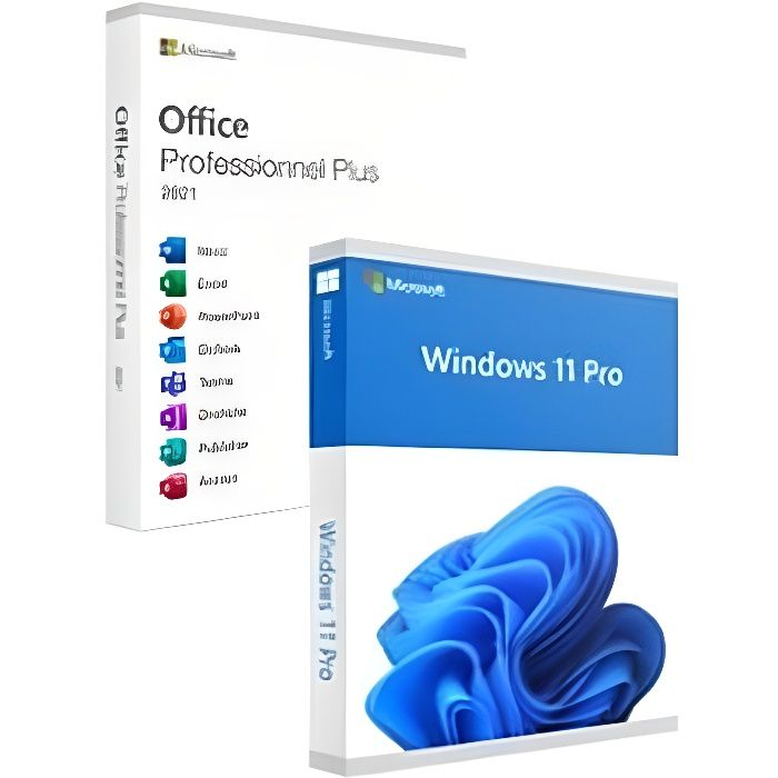 Clé de licence – Microsoft – Office 2021 + Windows 11 Pro – Téléchargement – 1 PC – Authentique