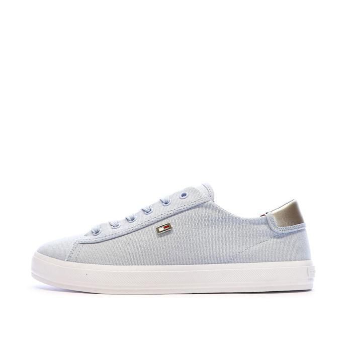 Tommy Hilfiger Baskets Bleu Clair Femme Tommy Hilfiger Canvas