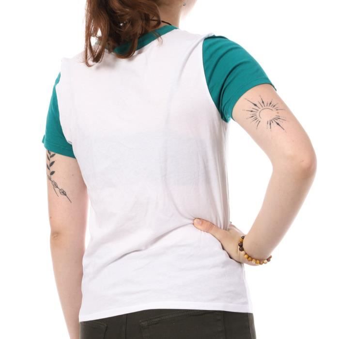 T shirt Femme Vans Tangle Range Blanc Manches courtes 100 coton