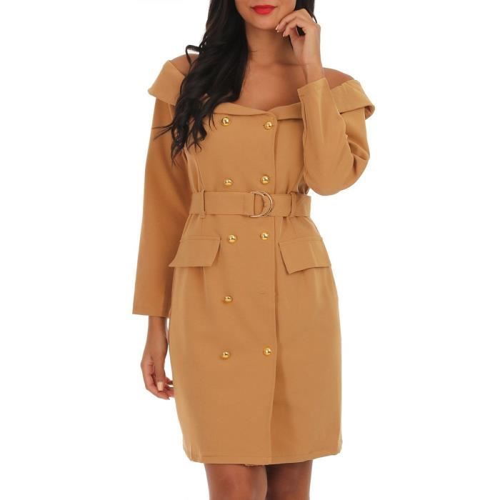 robe blazer camel