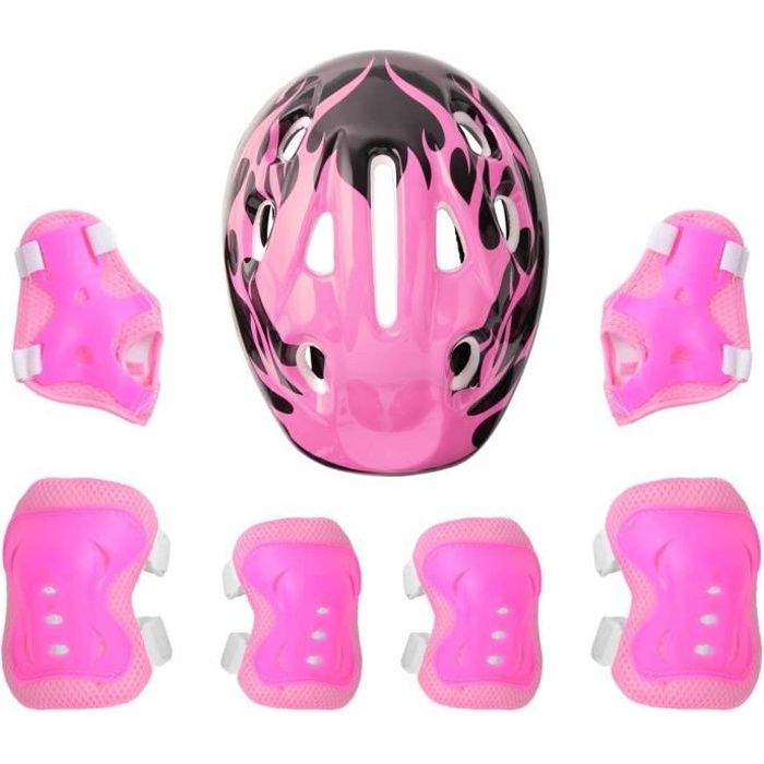 Miraculous – Set De Protection Enfant : Casque, Genouillères, Coudières + Sac PVC, Style Ladybug Et Chat Noir, Dès 3 Ans