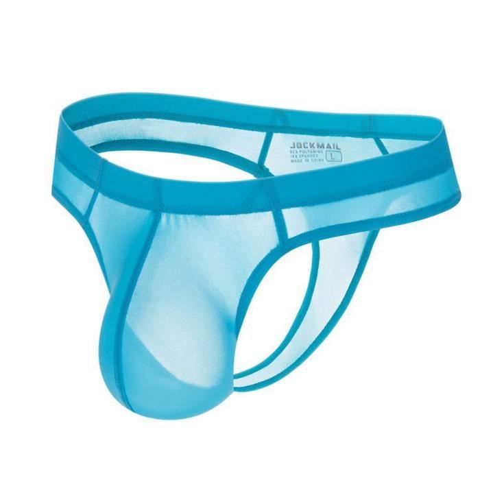 Newsywell Slip Bikini Homme En Soie Glacée Taille Basse - Doux Respirant M à XXL