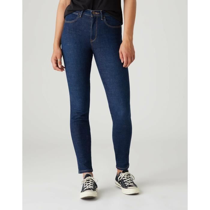 Jean Skinny Wrangler Femme Bleu Coton Taille 26 Jambe 32 - Neuf Avec étiquettes