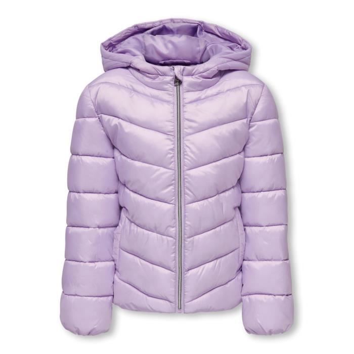 Doudoune capuche fille Only kids Kogtanea OTW Pastel Lilac