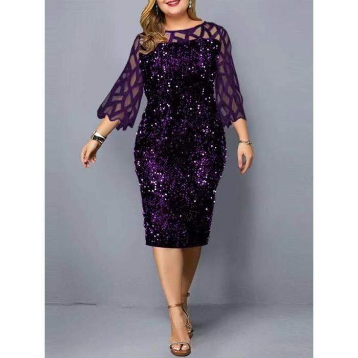 Robe De Soirée Cocktail Diva Paillettes Noire - Une épaule, Taille M - Neuf Avec étiquettes