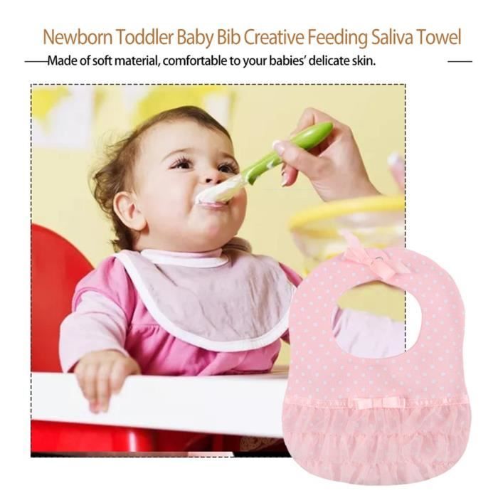 Bavoir Pour Bebe Nouveau Ne Serviette De Salive Jolis Lacets Couleur Tachetee Rose Cdiscount Puericulture Eveil Bebe