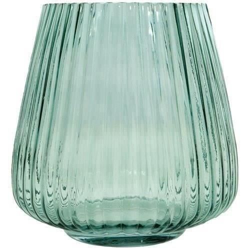 Vase en verre haut - Ø17,7 x H18 cm - Vert
