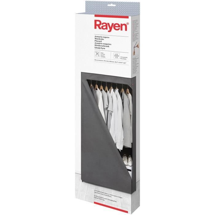 RAYEN Armoire / penderie - 155 x 77 x 52 cm - Blanc