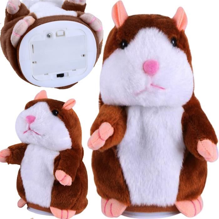 Retoo Jouet souris lectrique Hamster parlant en peluche Jouet