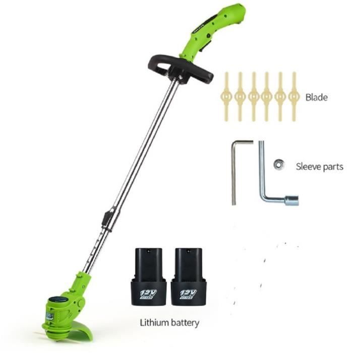 Débroussailleuse Tondeuse Sans Fil 4-en-1, 21V, Moteur Sans Balais - Tête Pivotante, Manche Télescopique (115-165 Cm) - Idéale Jardin - 11