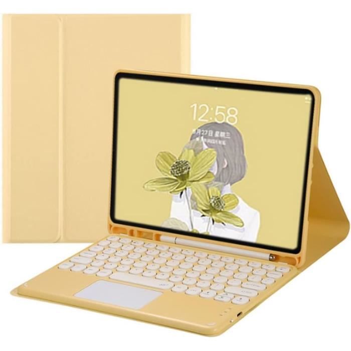 Étui Clavier Bluetooth Magnétique Pour IPad 10e Gén (2022) & IPad 11e Gén A16 (2025) - Rétroéclairage 7 Couleurs, AZERTY Français, Rose - Protection Complète + Porte-stylo