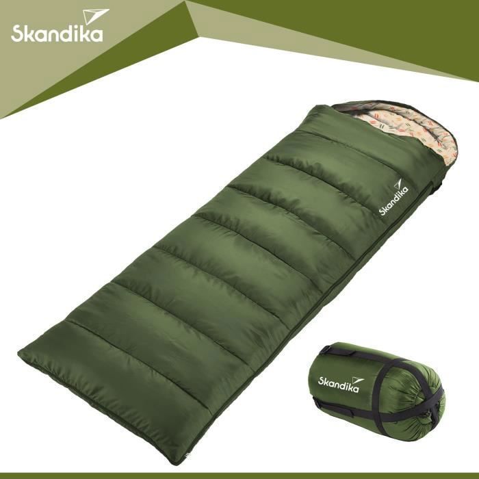 Sac de Couchage Couverture Skandika Iceland Adultes, jumelable, 3 Saisons Zip Droite