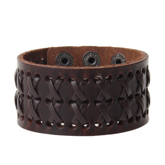 Bracelet Manchette en cuir - pièce unique – Christelle PICCARRETA - L'Atelier des Récoltes