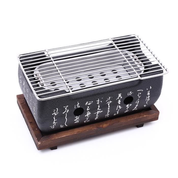 Happt Four Gril De Barbecue Cor/éen Japonais Gril De Charbon De Bois DAlliage DAluminium Accessoires De F/ête Portables Outils De Barbecue Domestiques