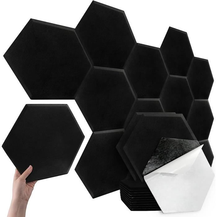 Ansobea Lot de 24 panneaux acoustiques en mousse alvéolée - Avec autocollants - Pour studio d'enregistrement, studio d'enregistrement, studio d'enregistrement, bureau, studio de danse, maison - 2,5 x Ansobea Lot de 24 panneaux acoustiques en mousse alvéolée - Avec autocollants - Pour studio d'enregistrement, studio d'enregistrement, studio d'enregistrement, bureau, studio de danse, maison - 2,5 x