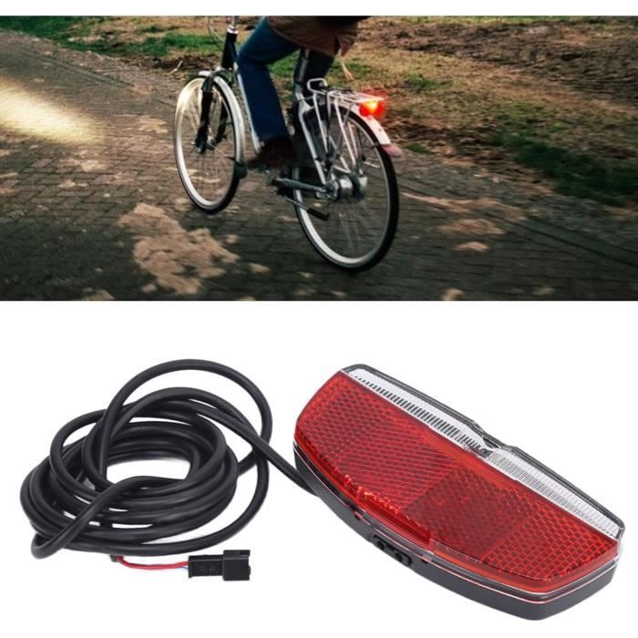 Feu arriere de velo electrique feu arriere de velo 6V 48V Universel Ultra Lumineux LED Avertissement feu arriere de S221 Cdiscount Sport