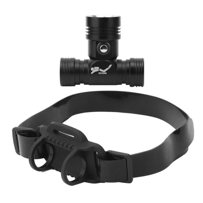 Lampe Frontale Plongée 8000 Lumens - Phare Sous-Marine Rechargeable Étanche 60m
