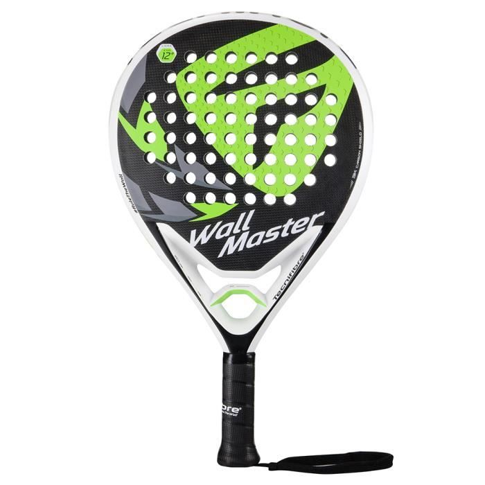 Raquette De Padel Tecnifibre Wall Master 375 – Forme Ronde, 375g, 100% Carbone, EVA, équilibre 265mm – Puissance Et Stabilité Intermédiaire
