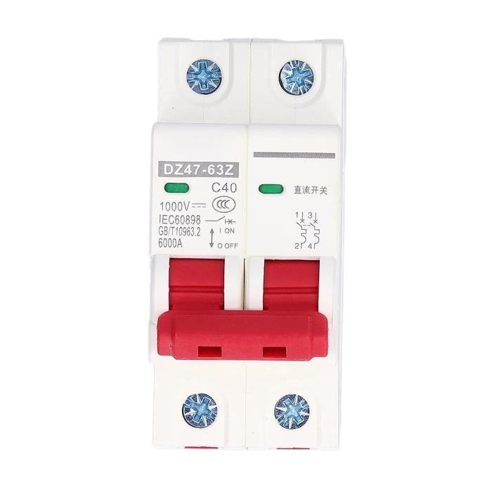 Mini Disjoncteur 2P 40A DC 500V - Disjoncteur De Sécurité MCB DZ47-63Z-2P