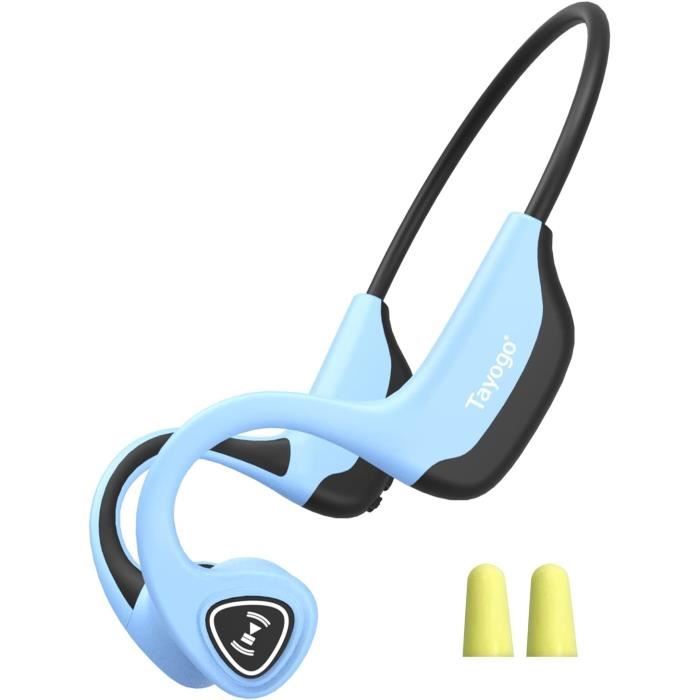 Casque Audio à Conduction Osseuse Bluetooth - Écouteurs Sport Open Ear, IP55 étanche, 8h Autonomie, Pour Course, Vélo, Fitness