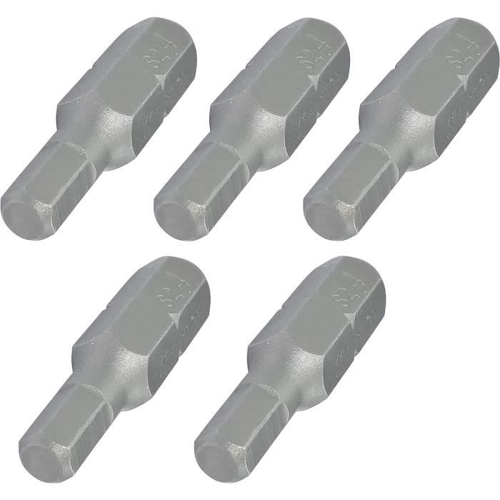 Jeu de 5 embouts de vissage standard - Embouts fente avec un carré d'entrainement 1/4