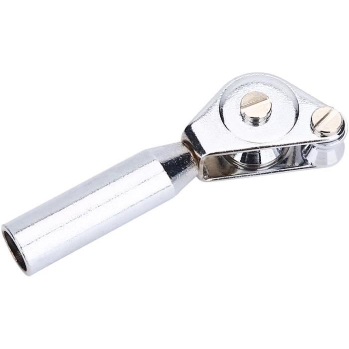 Fafeicy Guide Tip Rouleau Canne à Pêche Acier Inox Double Poulie Bloc