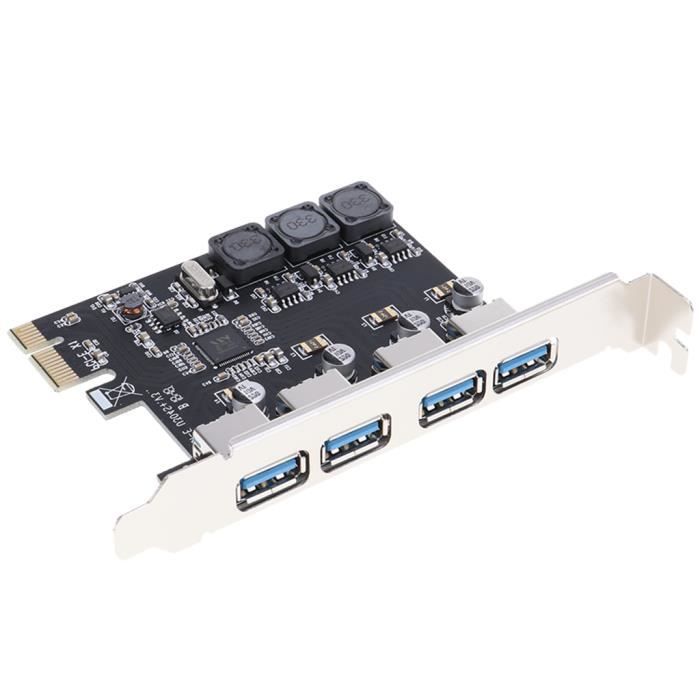 Carte PCI Vers USB 2.0 - 5 Ports (4 Externes + 1 Interne) | Compatible NEC Chip | Pour PC Bureau