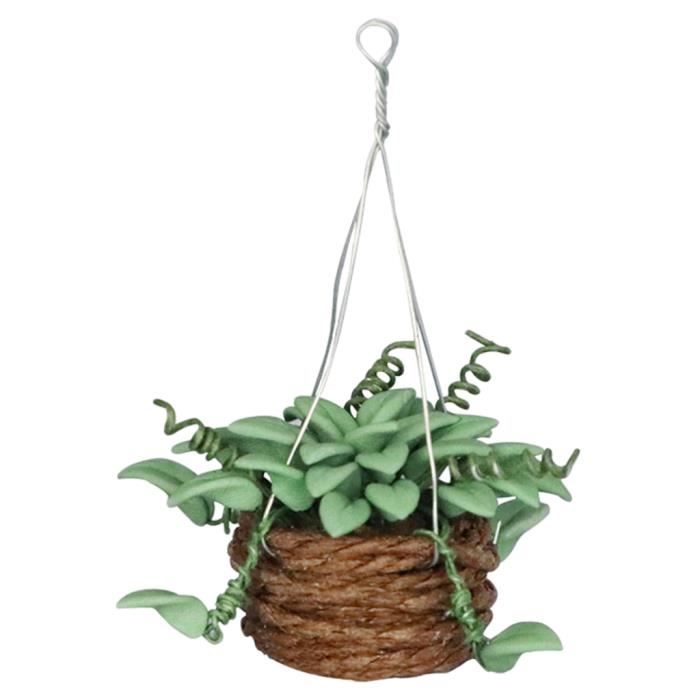 2 Pièces Plantes Miniatures Suspendues 1/12 - Accessoire Maison De Poupée Odoria, Décoration Réaliste