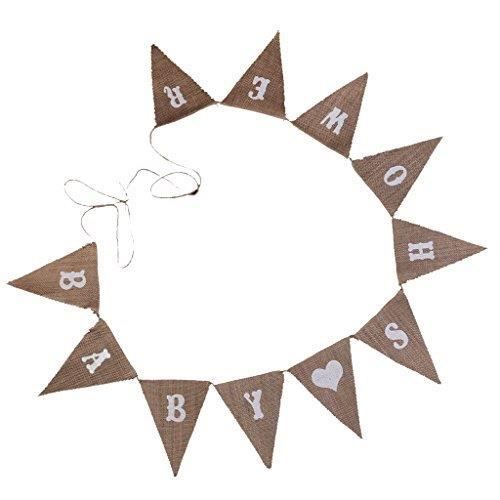Decoration De Fete - Limics24 - Guirlande Fanion Toile Jute 11Mètres