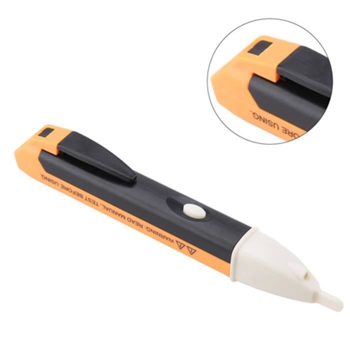 Stylo de test de tension stylo détecteur de testeur de tension électrique  sans contact avec lumière LED (pas de batterie) stylo testeur de tension