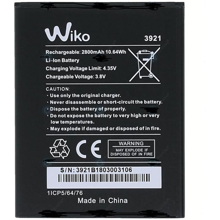 Batterie Wiko 3921