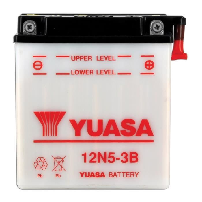 Batterie Yuasa pour Deux roues 12N5-3B / 12V 5Ah