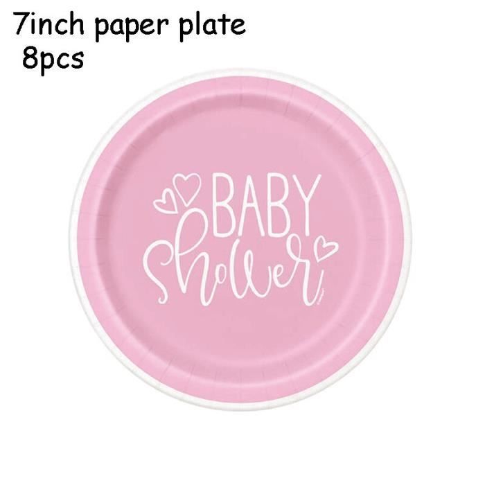 Guirlande Welcome Baby Rose - Déco Baby Shower Fille - Banderole Cœur à Personnaliser