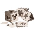 Tapis Sol Enfant Bébé Puzzle Mousse - 12 Pcs - Mickey Mouse - 30x30x1cm - Intérieur - Beige-1