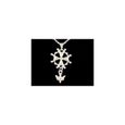 Pendentif Croix Protestante ou Huguenote en arg…-1