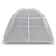 SIB Tente de camping 200x120x130 cm Fibre de verre Blanc-1
