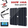 Kit de panneau solaire 200W 6000W Générateur d'énergie solaire complet 100A Home 110V Grid System-1