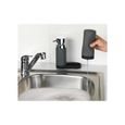 WENKO Station de lavage Easy-Squeeze, distributeur liquide vaisselle et distributeur savon liquide, 250 ml, Plastique-Silicone gris-1