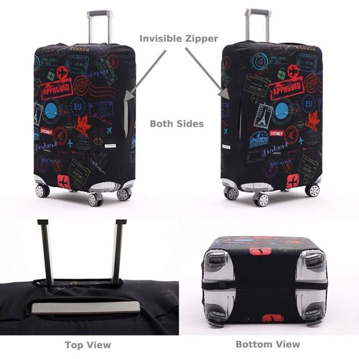 Housse De Valise élastique Lavable 25-28 Pouces – Protection Voyage Pour Soute Et Cabine