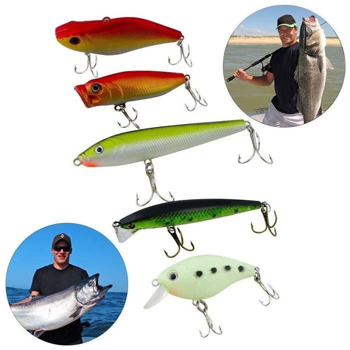 40 Leurres Souples Vers Flottants Avec Hameçons - Assortiment Couleurs - Lip Lock'R